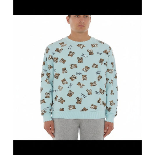 Moschino Teddy Bear Print Crewneck Sweatshirt Blue (A17024416-1332) Men