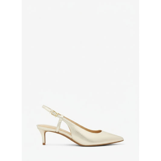 Michael Kors Pointed Slingback Kitten Heel Pale Gold (49S4DOMS1M-PALE-GOLD) Women