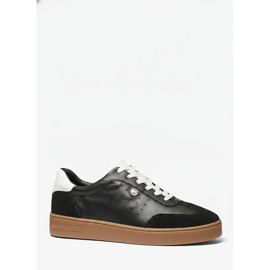 Michael Kors SCOTTY Black Leather Sneakers, Women