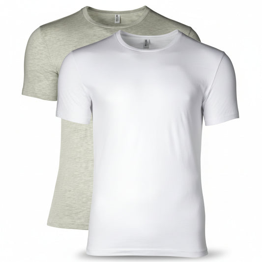 Moschino Basic Cotton T-Shirt 2-Pack White Green (A07914300-1489) Men