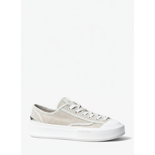 Michael Kors Canvas Low-Top Sneakers White (43S5JUFS3D-SILVER) Women