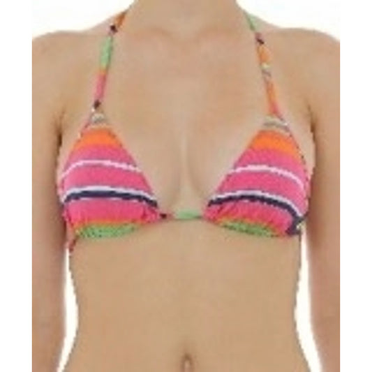 Moschino Rainbow Striped Triangle Bikini Top Multicolor (A57269427-1888) Women