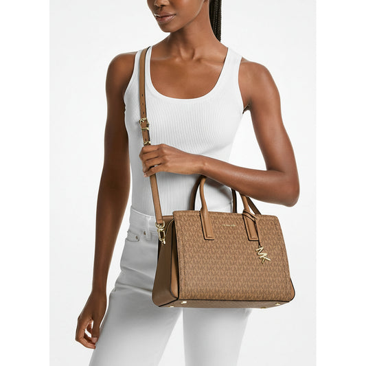 Michael Kors Signature Print Satchel Brown (30S5G9IS2V-LORANGE) Women