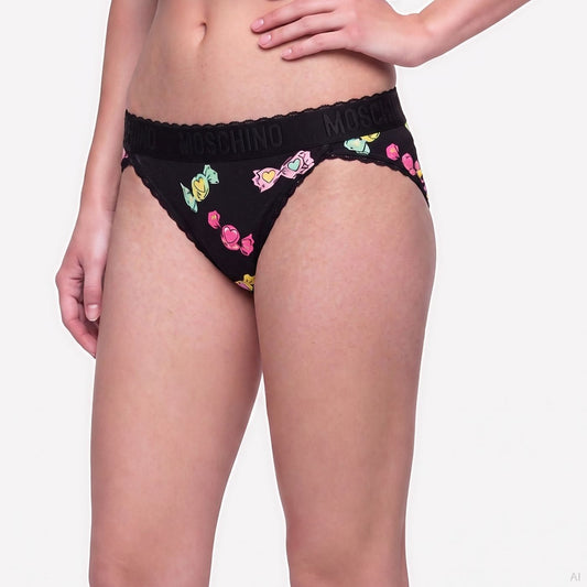 Moschino Candy Print Brief Black (A13074412-1555), Women