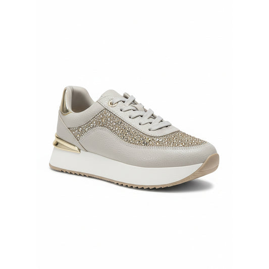 Michael Kors Rhinestone Platform Sneakers Light Sand (49F5HAFS1S-LIGHT-SAND) Women