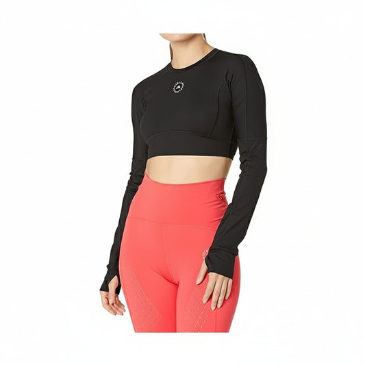 Adidas Long Sleeve T-shirts aSMC TST CROP (GU9455-BLACK) Women