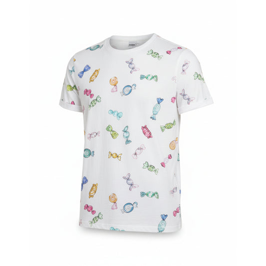 Moschino Candy Print T-Shirt White (A07024412-1001) Women