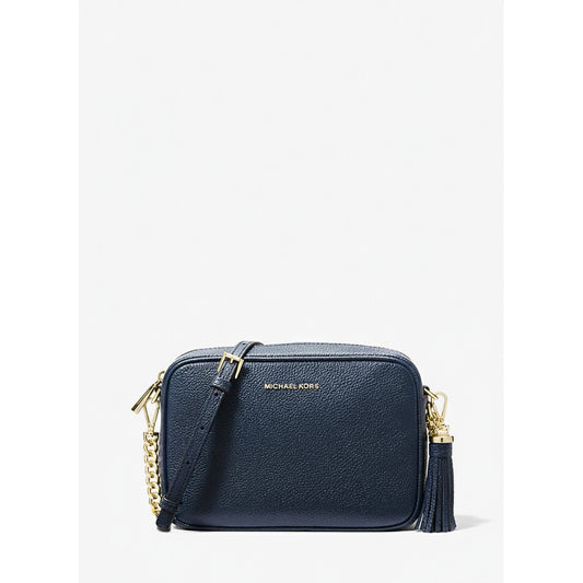 Michael Kors Navy Camera Bag Gold Chain (32F7GGNM8L-SOUTH-PACIFIC) Women