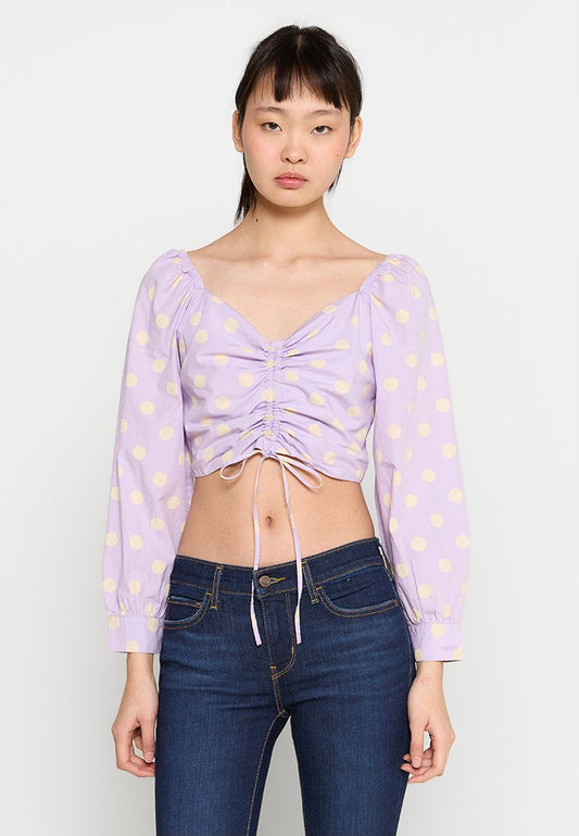 DIANA BLOUSE ANNIE DOT PURPLE ROSE PRINT Women
