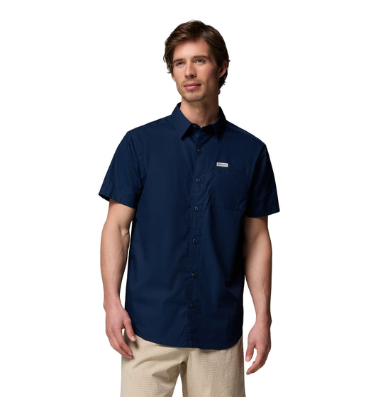 Columbia Rogers Peak Solid SS Collegiate Navy (2133251464) Men