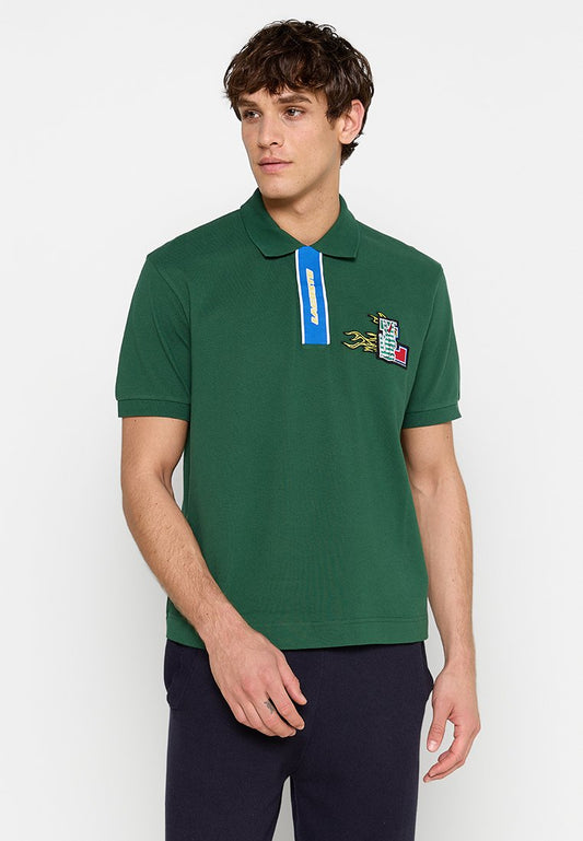 Lacoste SHIRT COL BORD-COTES MANCHES COURTES Green (ZZO2EW808-M00) Men