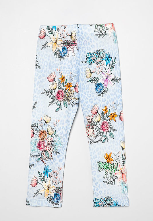 Roberto Cavalli Junior girl leggins pants purple (ZZO1Y6M13-I00) Kids
