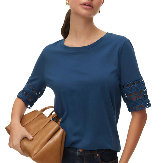 Vero Moda Vacy 2/4 Top (10340787-DARKDENIM) Women