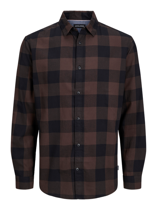 Jack & Jones Essentials JJEGINGHAM TWILL SHIRT L/S NOOS Crockery (12181602-Crockery) Men