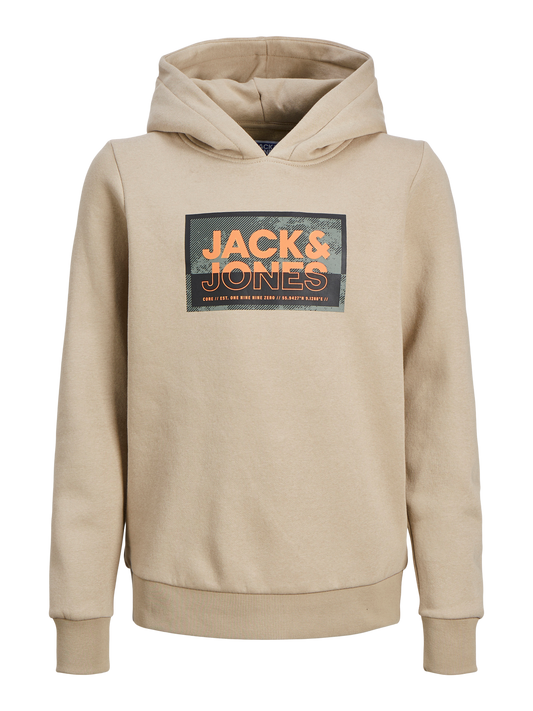 Jack & Jones Junior JCOLOGAN PRINT SWEAT HOOD SN JNR Subdued Blue (12254120-Subdued Blue) Kids