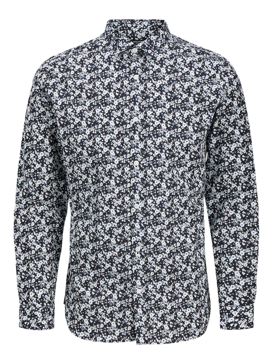 Jack & Jones Premium JPRBLABLACKPOOL STRETCH AOP LS SHIRT SN Navy Blazer (12284126-Navy Blazer) Men