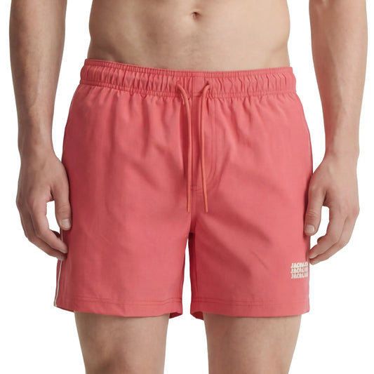 Jack & Jones Maui Sunrise Triple Logo Swim Shorts (12291401-HOTCORAL) Men