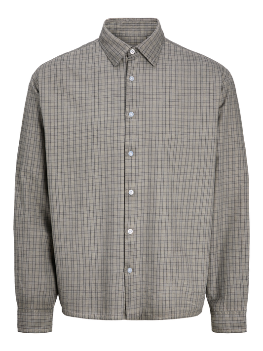 Jack & Jones Core JCOFADE OVERDYED SHIRT LS STYD AW25 Asphalt (12294915-Asphalt) Men