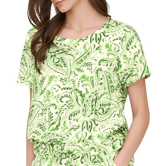 JDY Troya Life Crew Woven T-shirt (15347687-CREME) Women