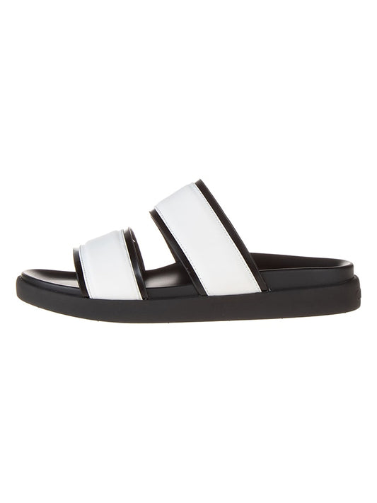 Calvin Klein Leather Mules Black / White Men