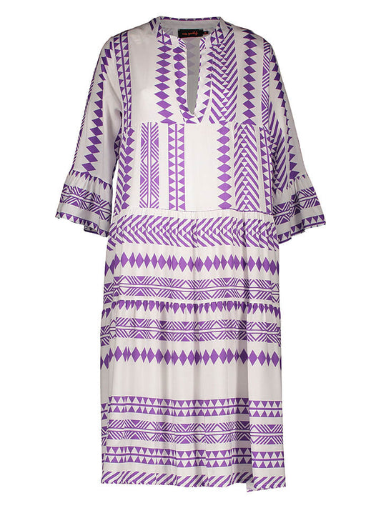 miss goodlife Dress Cream / Purple Women