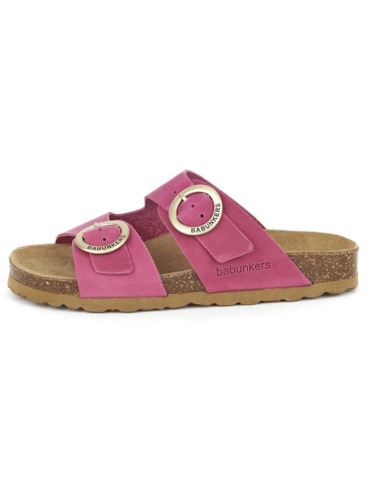 BABUNKERS Family Leather Mules Pink Women