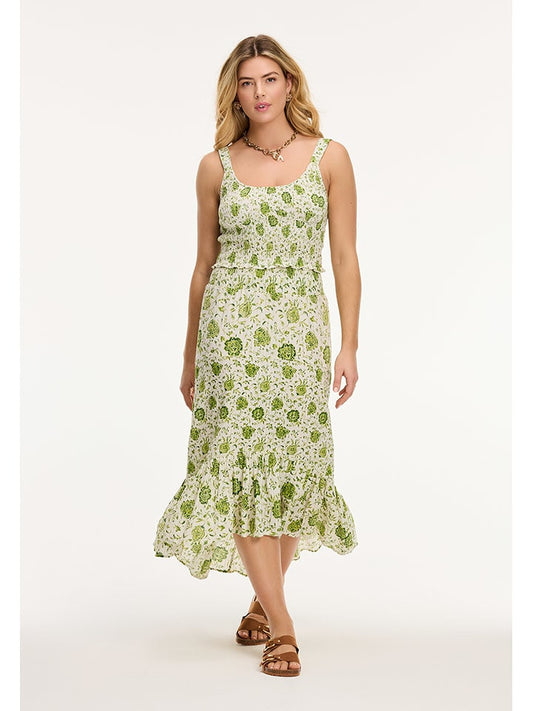 SHIWI Top "Ilona" Green / White Women