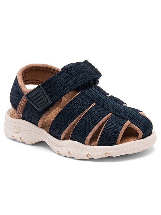 bisgaard Sandal Navy / Light Brown Kids