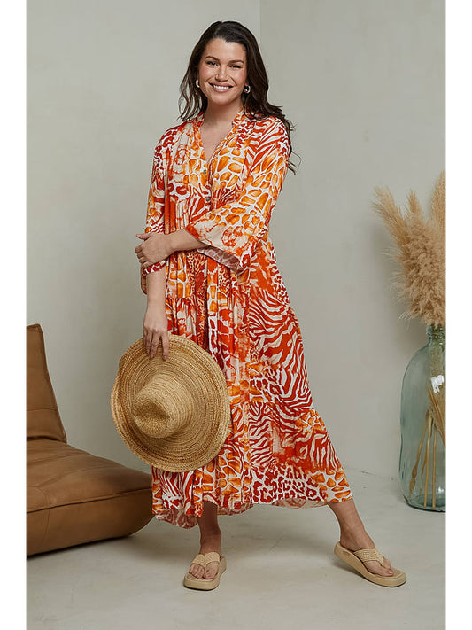 Curvy Lady Dress Orange Women