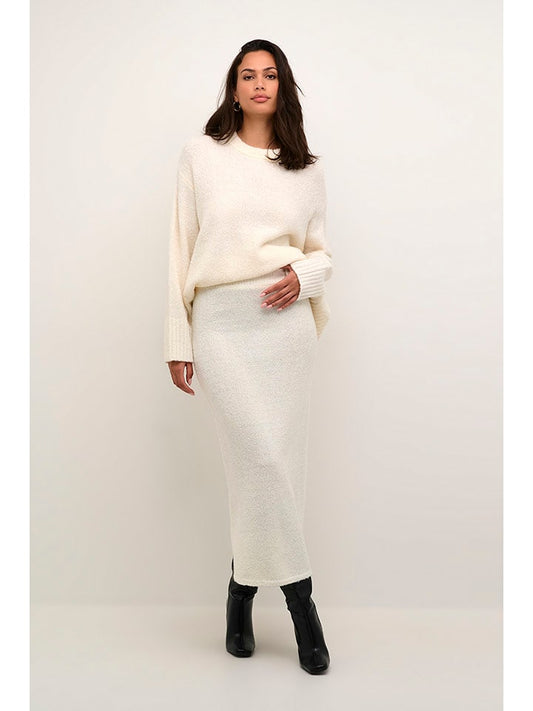 Kaffe Knitted Skirt Cream Women