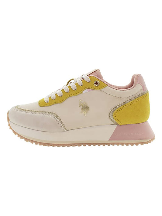 U.S. Polo Assn. Sneaker Beige / Yellow Women