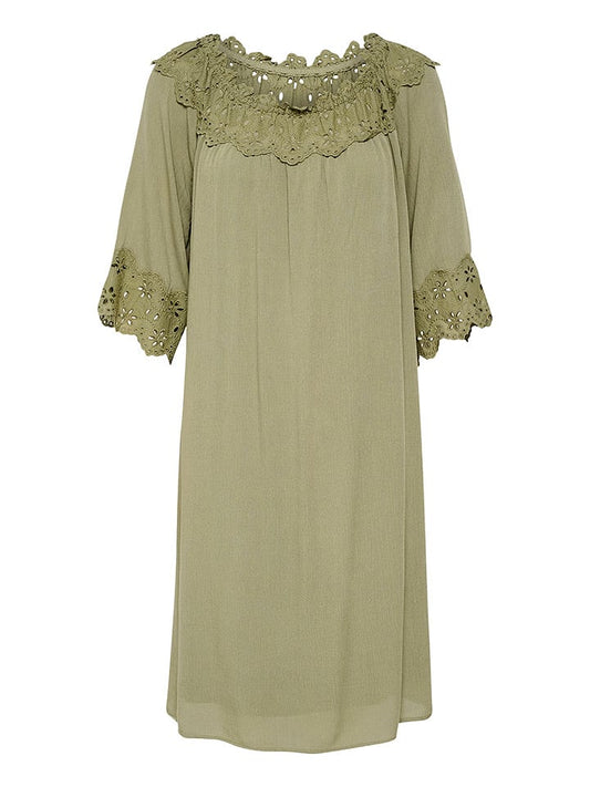 Cream Dress Khaki Women