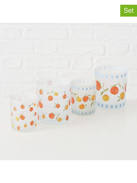 Boltze 4-Piece Set: Lantern "Fruits" Orange / Yellow / Light Blue Unisex