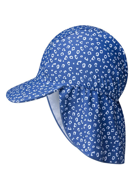 Swim Essentials Neck Flap Cap ''Blue Leopard'' Blue Unisex