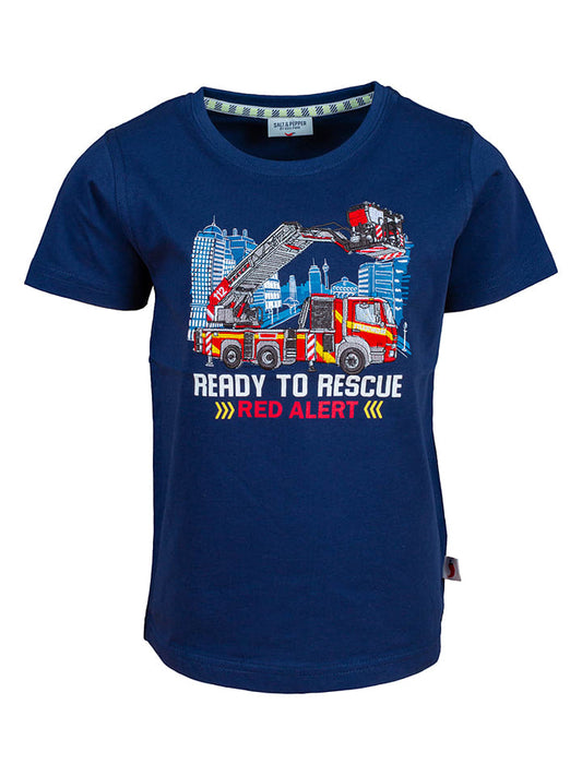Salt and Pepper Shirt Navy Kids