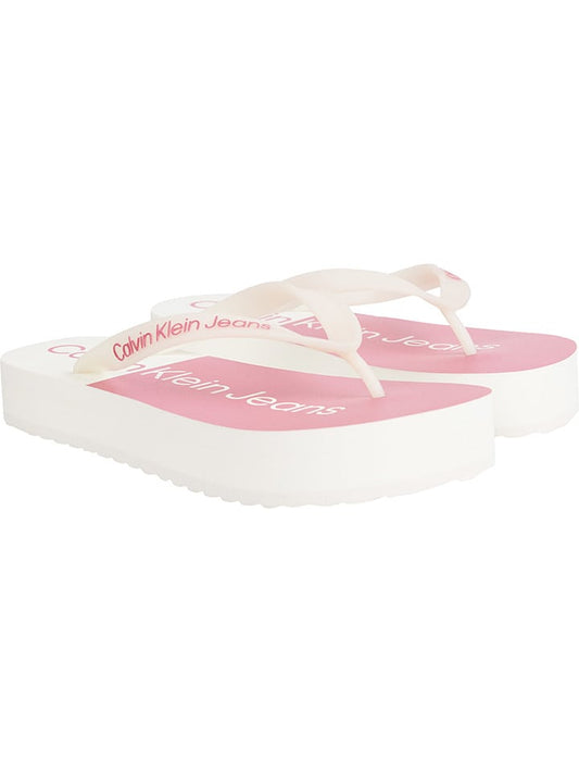 Calvin Klein Flip Flops White / Pink Women