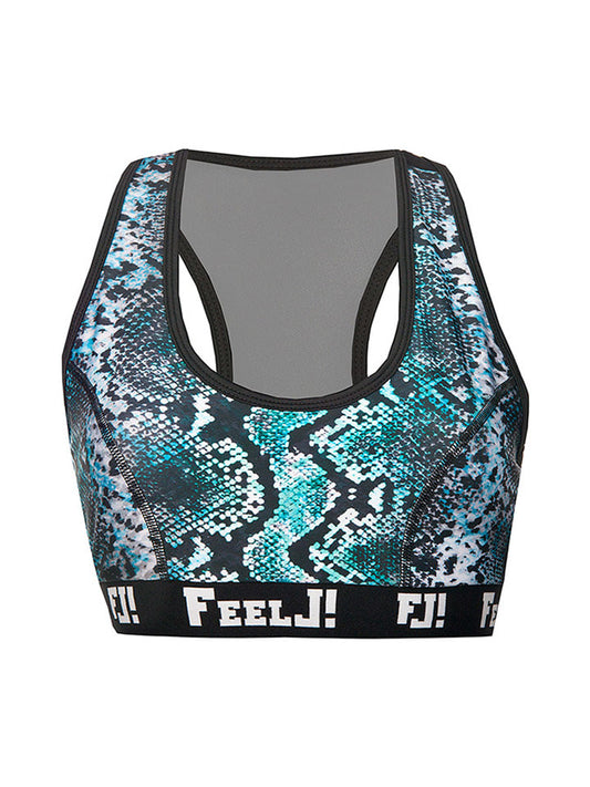 FeelJ! Sports Bra Black / Grey / Turquoise Women