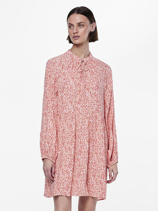 Pieces Dress Beige / Red Women