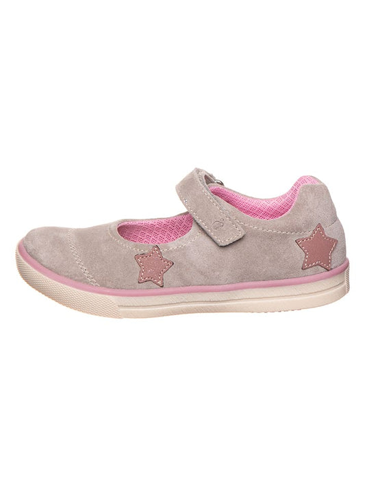 lamino Leather Mary Janes Grey / Pink Kids