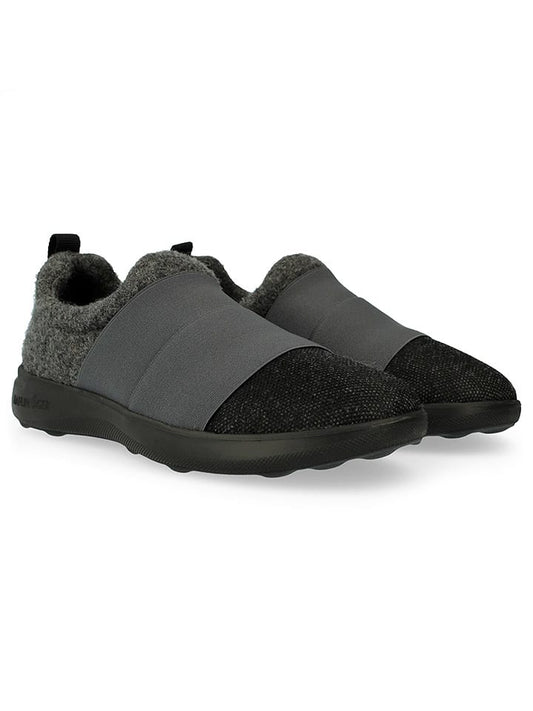 HAFLINGER Wool Loafers "Jump" Black / Grey Unisex