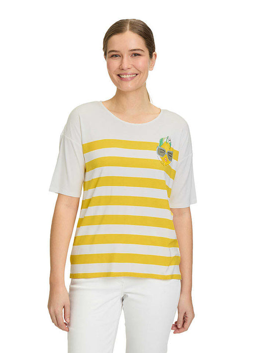 Betty Barclay Shirt Yellow / White Women