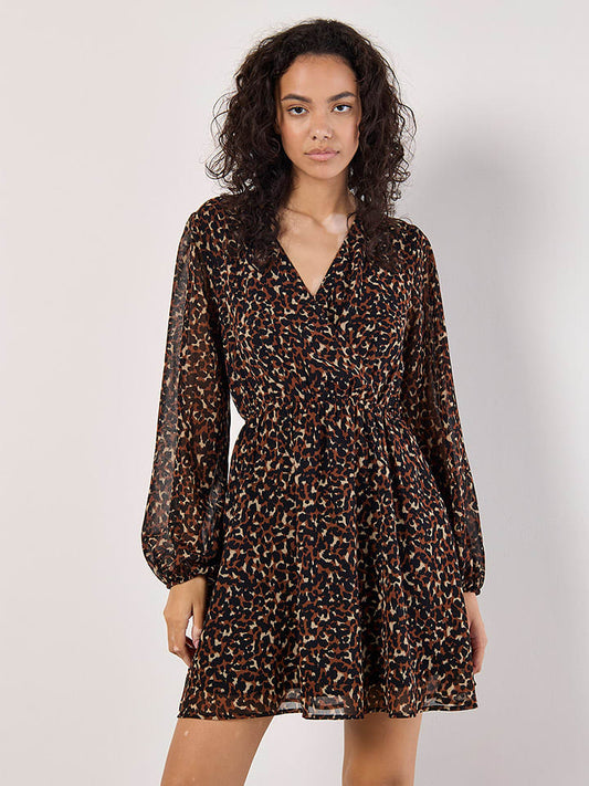 Apricot Dress Brown / Black Women