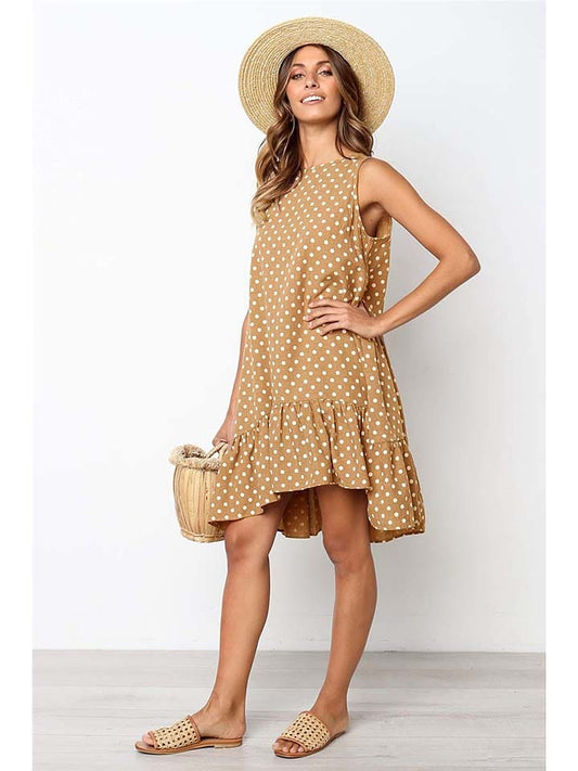 Tina Dress Light Brown / White Women