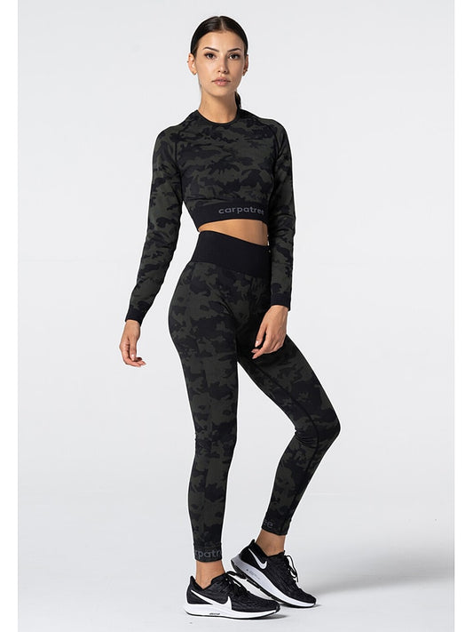 Carpatree Training Long Sleeve "Camo Seamless" Khaki Women