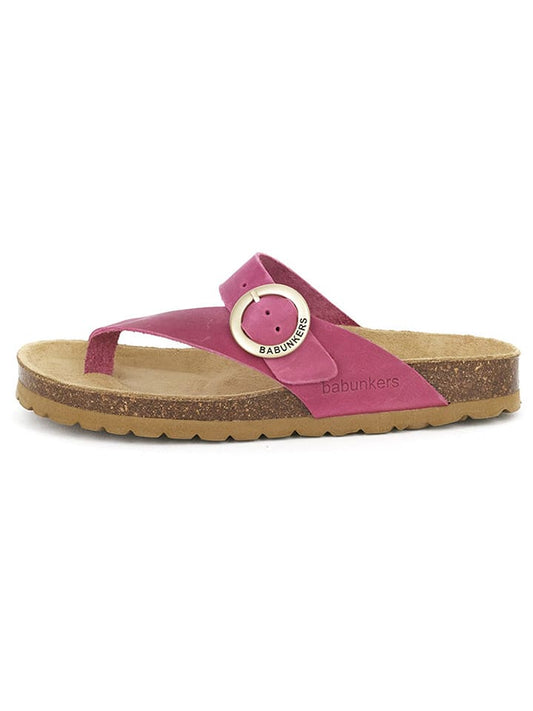 BABUNKERS Family Leather Flip Flops Pink Unisex