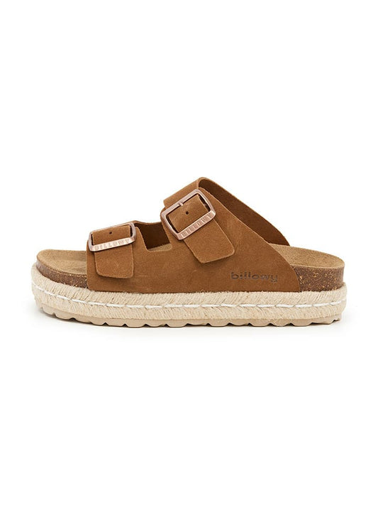 billowy Leather Mules Light Brown Women
