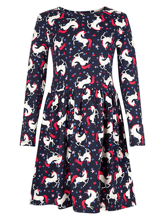 happy girls by Eisend Dress Navy Kids