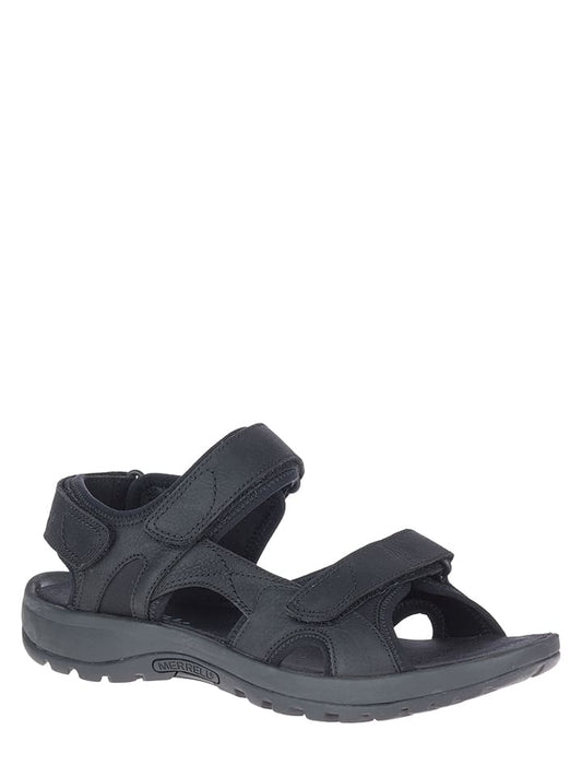 Merrell Leather Trekking Sandals "Sandspur 2" Black Men