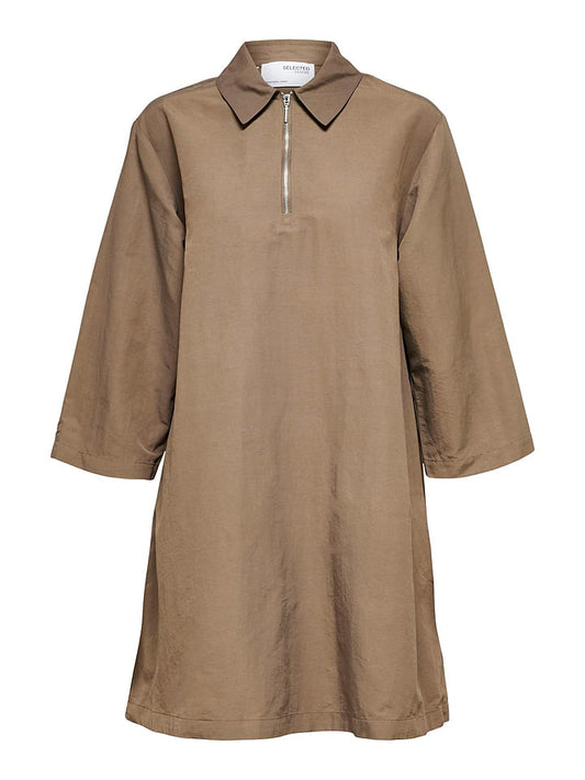 SELECTED FEMME Dress "Nia" Light Brown Women