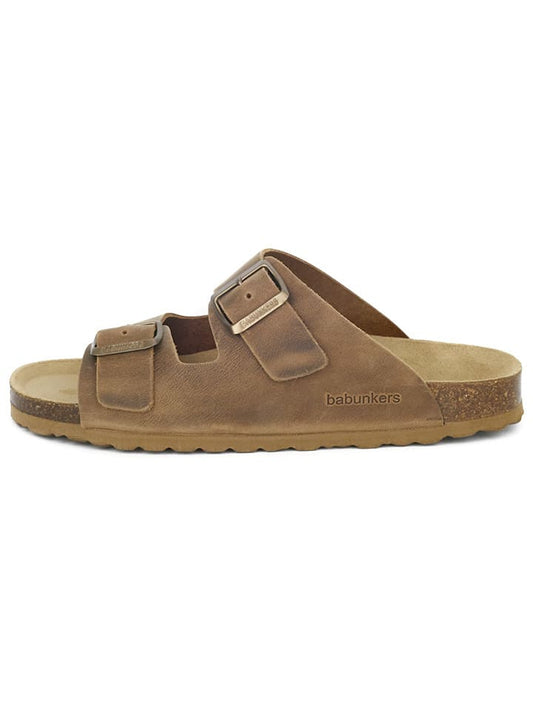 BABUNKERS Family Leather Mules Light Brown Women